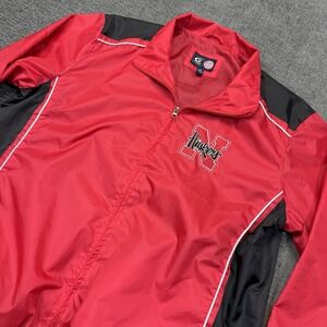 Nebraska Cornhuskers Jacket Mens Large G-III Sports Windbreaker Red Black